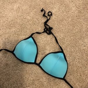Blue neoprene bikini